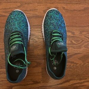 Southern Fried Chics Green Sparkle shoes